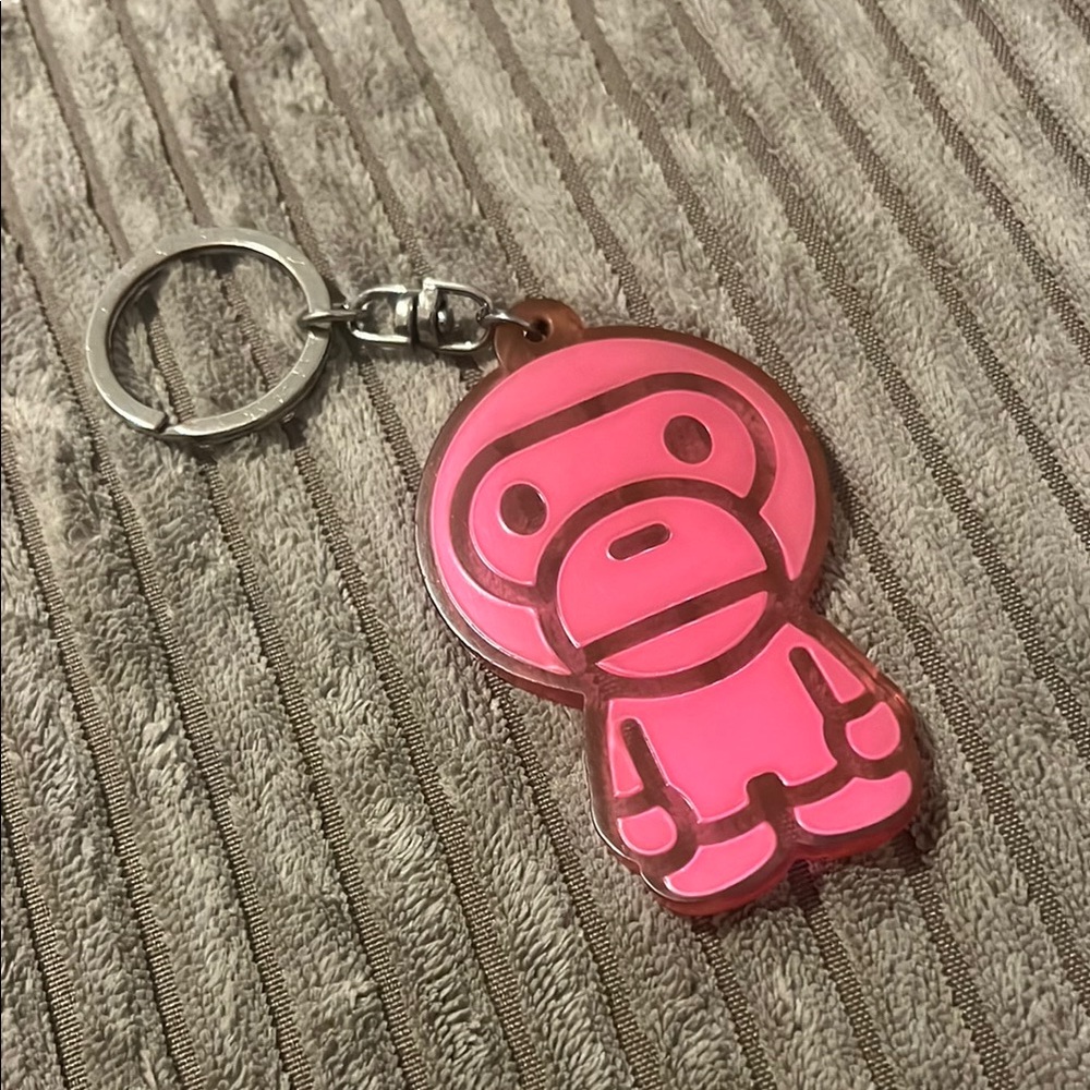Bathing Ape (BAPE) Milo pink keychain